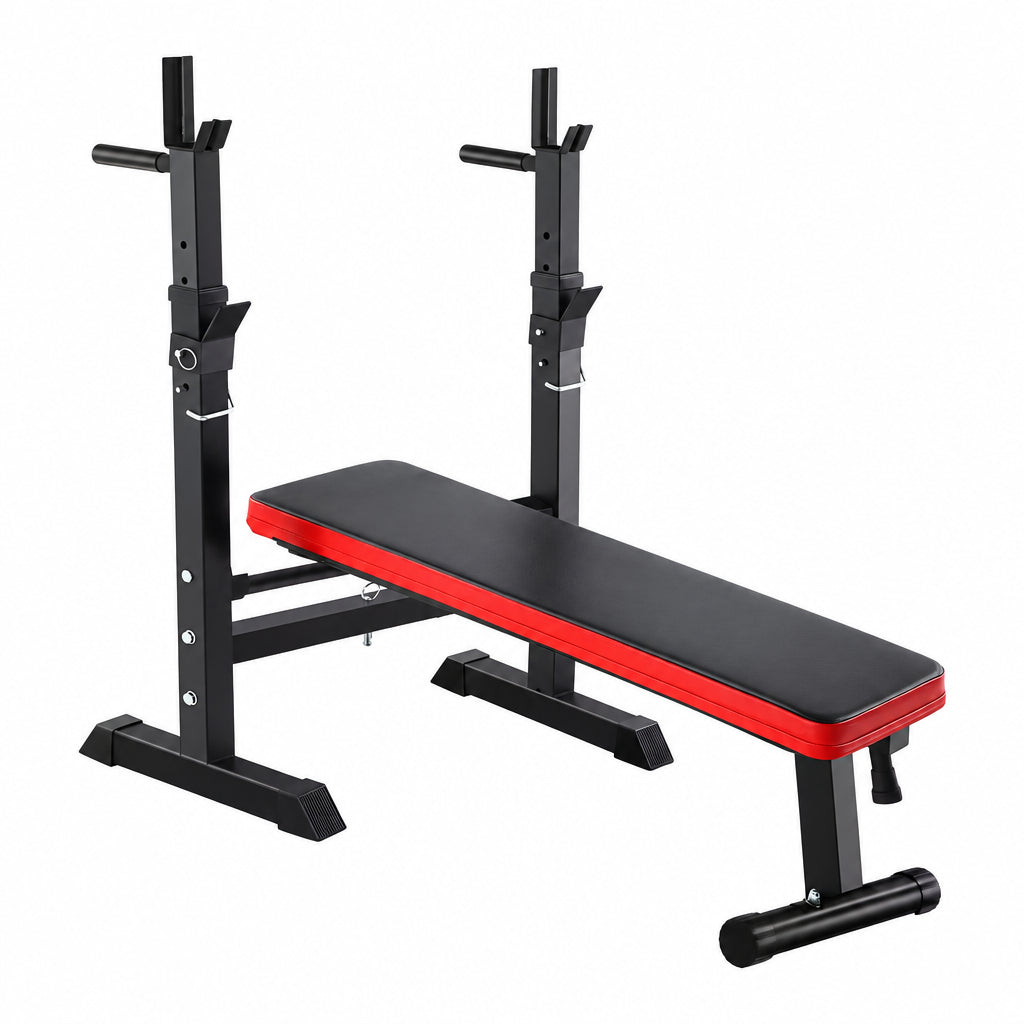 Banc de musculation pliable – Support de barre 5 hauteurs
