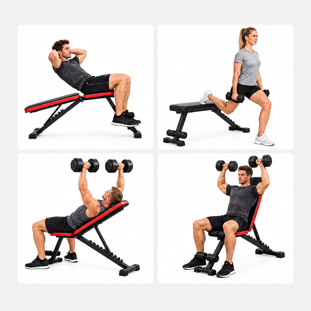 Banc de musculation pliable – Dossier réglable 7 positions, charge max 300 kg
