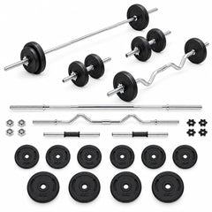 Kit barres et haltères 30 kg